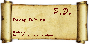 Parag Dóra névjegykártya
