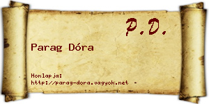 Parag Dóra névjegykártya